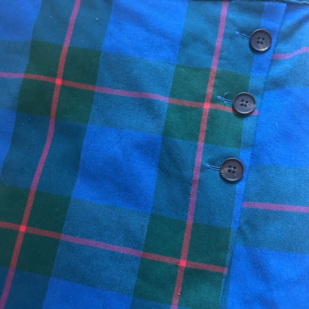 SO Blue and Green Plaid Mini Skirt - Picture 2 of 3
